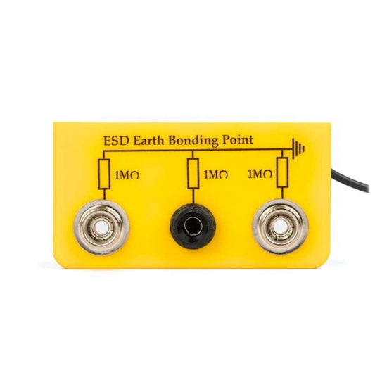 Earth bonding bar - 2 x 10mm stud + 1 x 4mm banana socket