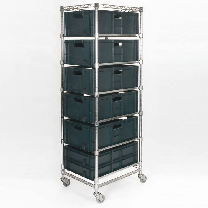 ESD Euro Container Trolley - 480 x 610 x 1450mm