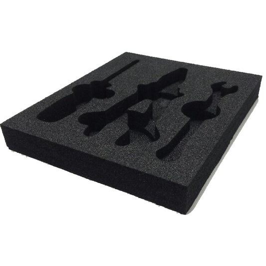 Bespoke routed black conductive foam 32Kg/m3
