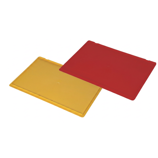 Static Dissipative Coloured Lid - 400 x 300mm - drop on (top cover)