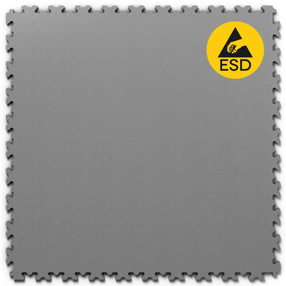 ESD Grey Interlocking Floor Tiles