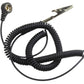 ESD Coiled Cord - 3m black (10mm socket to 4mm plug)