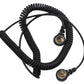 ESD Coiled Cord - 2.5m black (10mm socket to 10mm socket)